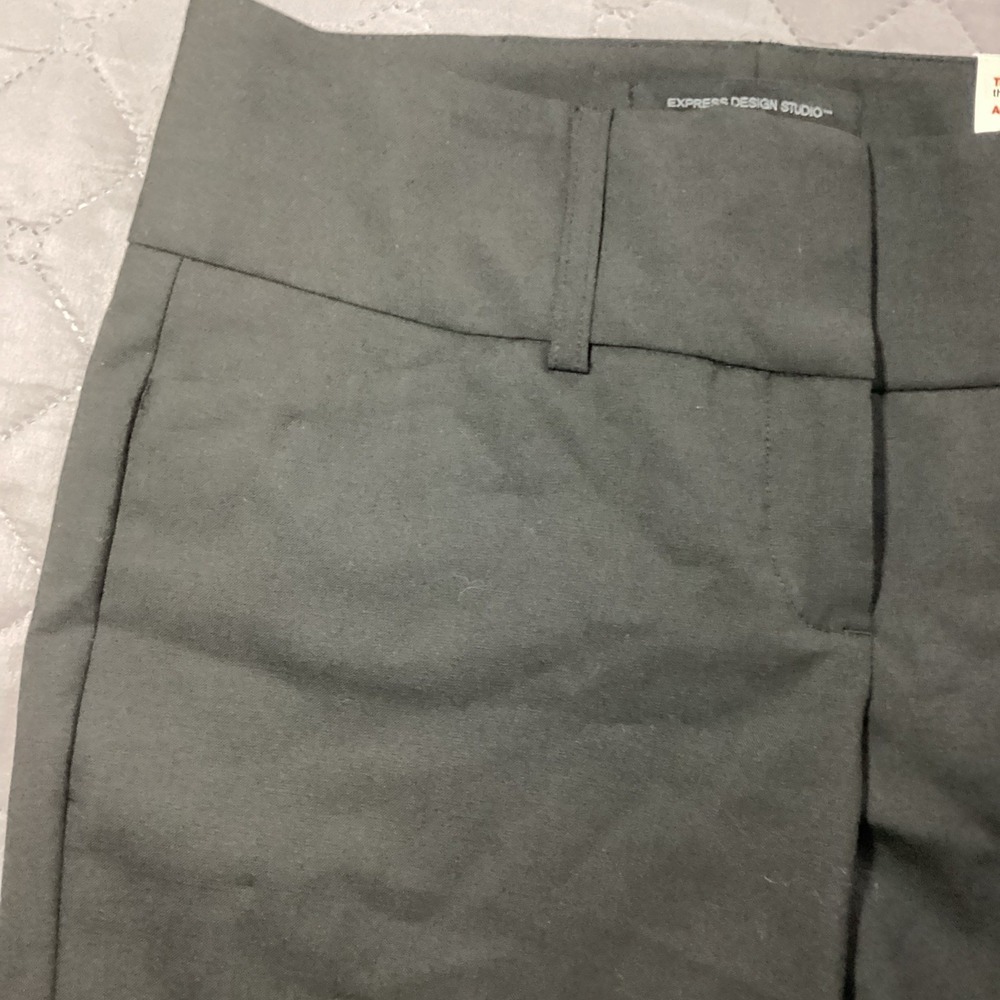 NWT EXPRESS women's Editor Pants Size 4 Black Cropped - Picture 7 of 12
